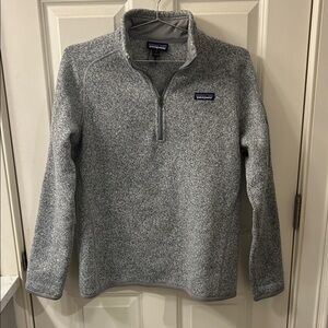 Patagonia Heather Gray Half-Zip Fleece Pullover